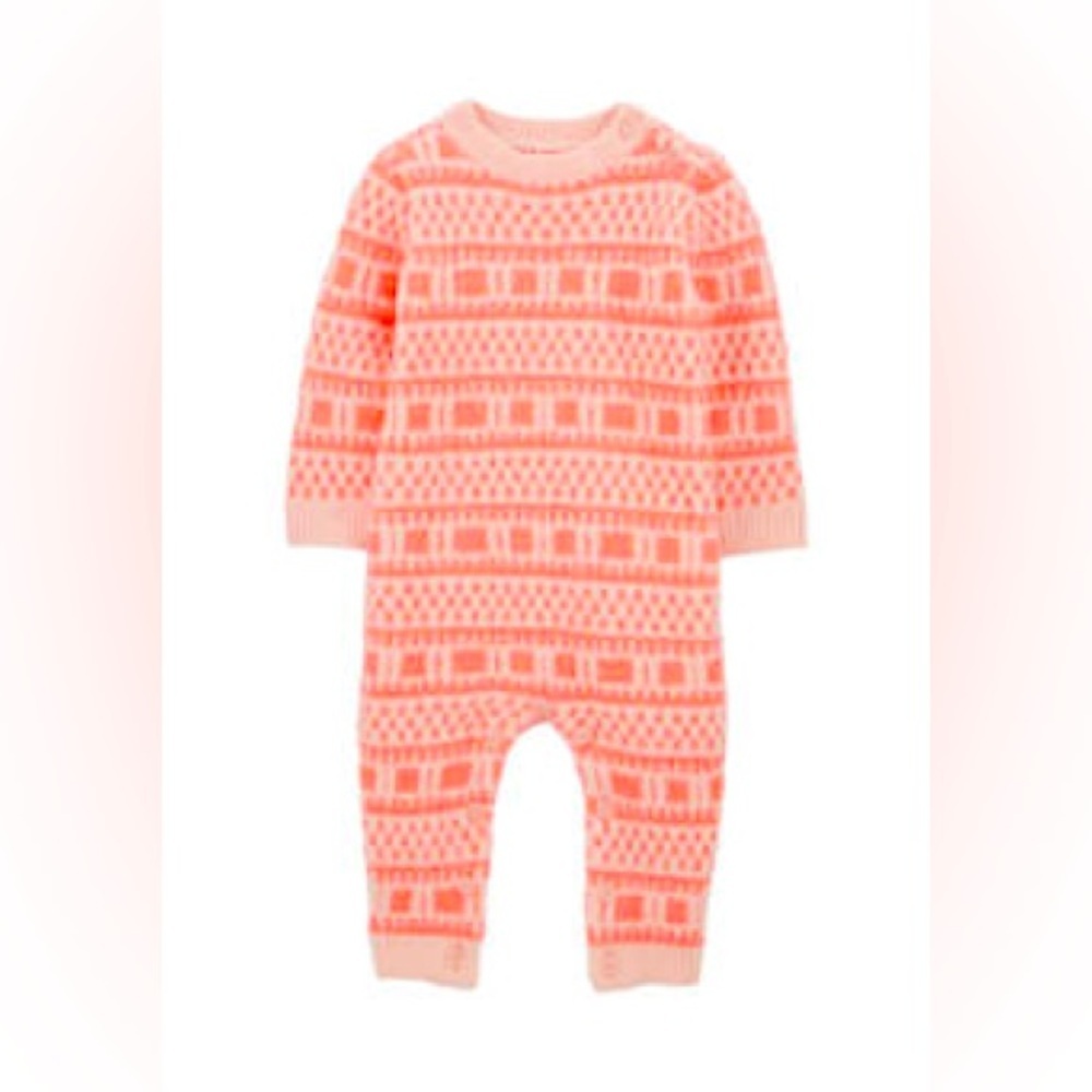 NWT - Carter’s -  Jersey Printed‎ Sweater Knit Jumpsuit Various Sizes